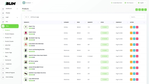 features screenshots